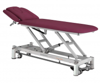 MATISSE PRO II electric stretcher: 4 sections, with a headrest adjustable by gas piston and armrests rotating at 100° MATISSE PRO II electric stretcher: 4 sections, with a headrest adjustable by gas piston and armrests rotating at 100°